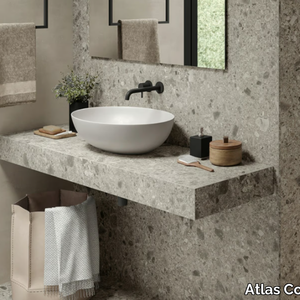 MASTERTOP - Single porcelain stoneware washbasin countertop _ Atlas Concorde