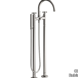 CROSS ROAD CRICR108 - Floor standing bathtub mixer with hand shower _ CRISTINA Rubinetterie