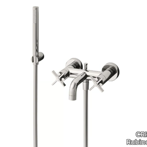CROSS ROAD CRICR180 - Wall-mounted bathtub mixer with hand shower _ CRISTINA Rubinetterie