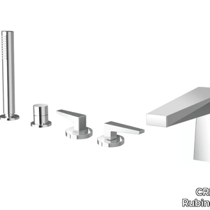 FRACTAL CRIFT121 - 5 hole bathtub set with hand shower _ CRISTINA Rubinetterie