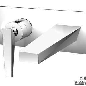 FRACTAL CRIFT256 - Wall-mounted single handle washbasin mixer with plate _ CRISTINA Rubinetterie