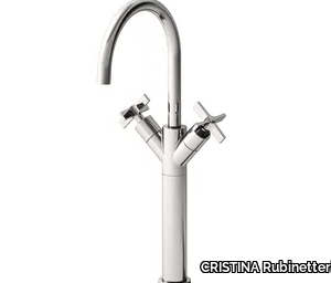 CROSS ROAD CRICR248 - Countertop 1 hole washbasin mixer with automatic pop-up waste _ CRISTINA Rubinetterie
