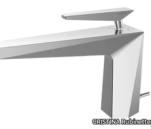 FRACTAL CRIFT221 - Countertop 1 hole washbasin mixer with pop up waste _ CRISTINA Rubinetterie