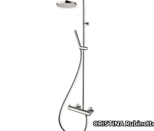 TRICOLORE VERDE CRITV409 - Wall-mounted shower panel with hand shower _ CRISTINA Rubinetterie