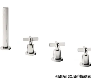 CROSS ROAD CRICR122 - Bathtub set with hand shower _ CRISTINA Rubinetterie