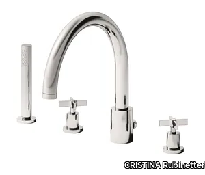 CROSS ROAD CRICR124 - Bathtub set with hand shower _ CRISTINA Rubinetterie