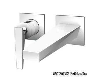 FRACTAL CRIFT259 - 2 hole wall-mounted single handle washbasin mixer _ CRISTINA Rubinetterie