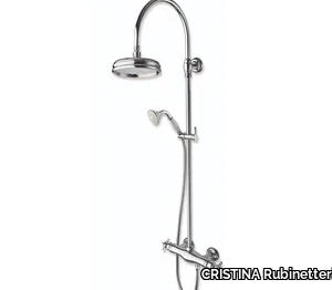 CRILD486 - Wall-mounted thermostatic shower panel with hand shower _ CRISTINA Rubinetterie