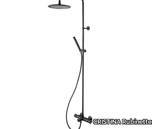 CRITE184 - Wall-mounted thermostatic shower panel with hand shower _ CRISTINA Rubinetterie