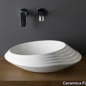 SPIRE+ - Countertop single ceramic washbasin _ Ceramica Flaminia