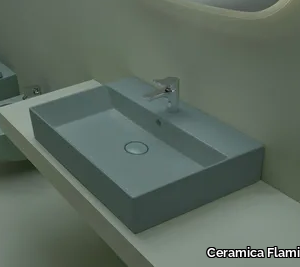 APPLIGHT 80 - Countertop rectangular ceramic washbasin _ Ceramica Flaminia