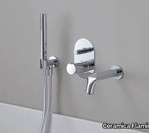 FOLD - Wall-mounted Recessed bathtub set with hand shower _ Ceramica Flaminia