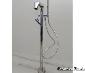 FOLD - Floor standing bathtub tap with hand shower _ Ceramica Flaminia