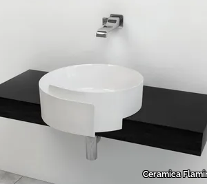 FORTY6 - Single Pietraluce® washbasin countertop _ Ceramica Flaminia