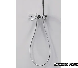 NOKE' - Wall-mounted single handle bathtub mixer with hand shower _ Ceramica Flaminia