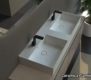 APPLIGHT 120 - Countertop double ceramic washbasin _ Ceramica Flaminia