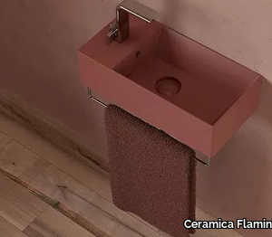 APPLIGHT 50 - Wall-mounted ceramic handrinse basin _ Ceramica Flaminia