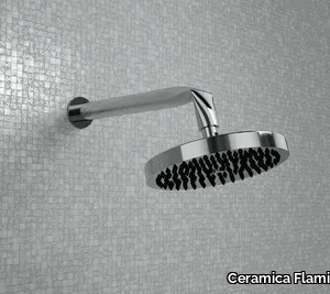 FOLD - Wall-mounted metal overhead shower with arm with anti-lime system _ Ceramica Flaminia