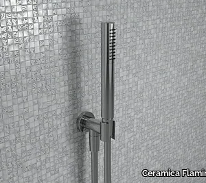FOLD - Wall-mounted metal handshower with anti-lime system with bracket _ Ceramica Flaminia