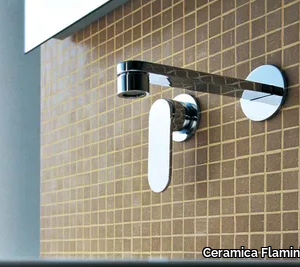 ONE - 2 hole wall-mounted single handle washbasin mixer _ Ceramica Flaminia
