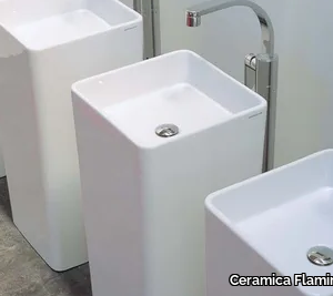 MONOWASH - Freestanding square single washbasin _ Ceramica Flaminia
