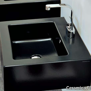 ACQUAGRANDE 60 - Countertop wall-mounted ceramic washbasin with overflow _ Ceramica Flaminia