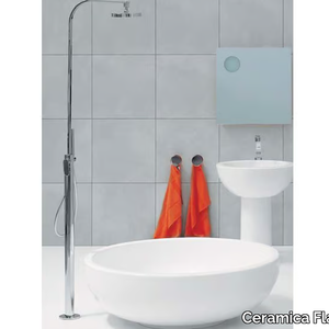 ONE - Floor standing shower panel with overhead shower _ Ceramica Flaminia