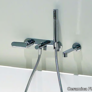 ONE - Wall-mounted single handle bathtub mixer with hand shower _ Ceramica Flaminia