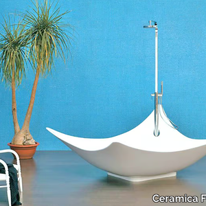 LEGGERA - Freestanding Pietraluce® bathtub _ Ceramica Flaminia