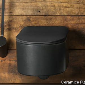 ASTRA - Wall-hung rimless ceramic toilet _ Ceramica Flaminia