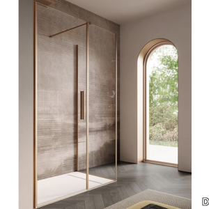 LUCE - Corner rectangular glass shower cabin _ DISENIA