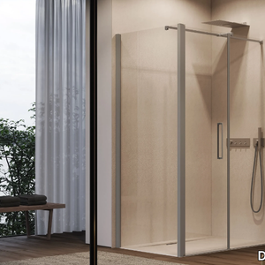 OMEGA OM2P - Corner shower cabin with hinged door _ DISENIA