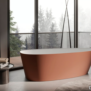 ALMOND - Freestanding oval bathtub _ DISENIA