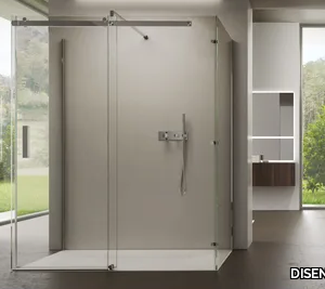 OOPS PS3L - Rectangular tempered glass shower cabin _ DISENIA