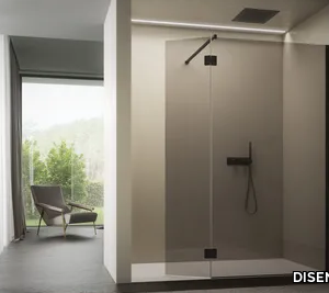 VITRUM 1 - Niche Walk in shower with tray _ DISENIA