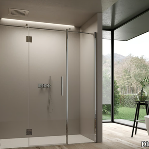 EASY - Niche rectangular shower cabin with hinged door _ DISENIA