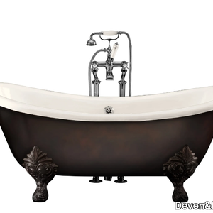 CHÉRIE COPPER EFFECT - Cast iron bathtub on legs _ Devon&Devon