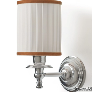 DAISY 2 VELVET - Fabric wall lamp with brass arm _ Devon&Devon