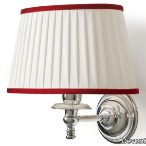 DAISY 3 VELVET - Fabric wall lamp with brass arm _ Devon&Devon