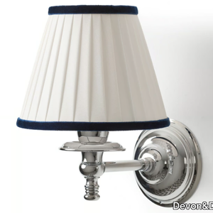 DAISY VELVET - Fabric wall lamp with brass arm _ Devon&Devon