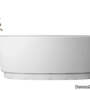 DOVE - Oval White Tec Plus bathtub _ Devon&Devon