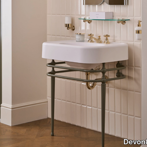 BLUES IN WHITE TEC PLUS - Rectangular double washbasin _ Devon&Devon