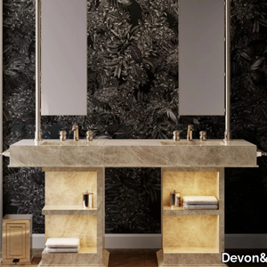 MY LOVE WATER VANITY MEDIUM - Double vanity unit with integrated washbasin _ Devon&Devon