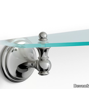 KALOS - Crystal and brass bathroom wall shelf _ Devon&Devon