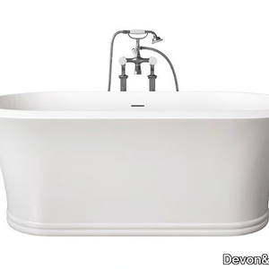 KALOS - Freestanding oval White Tec Plus bathtub _ Devon&Devon