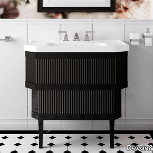 METROPOLITAN CERAMIC - Floor-standing single vanity unit _ Devon&Devon