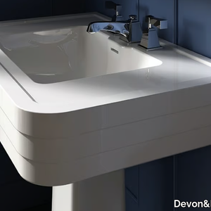 NOBEL - Rectangular pedestal washbasin _ Devon&Devon