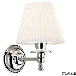 PLISSÉ - Porcelain and brass wall lamp for bathroom _ Devon&Devon