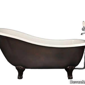 REGINA COPPER EFFECT - Cast iron bathtub on legs _ Devon&Devon