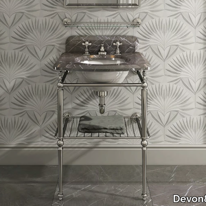 SOUND - Console sink with towel rail _ Devon&Devon
